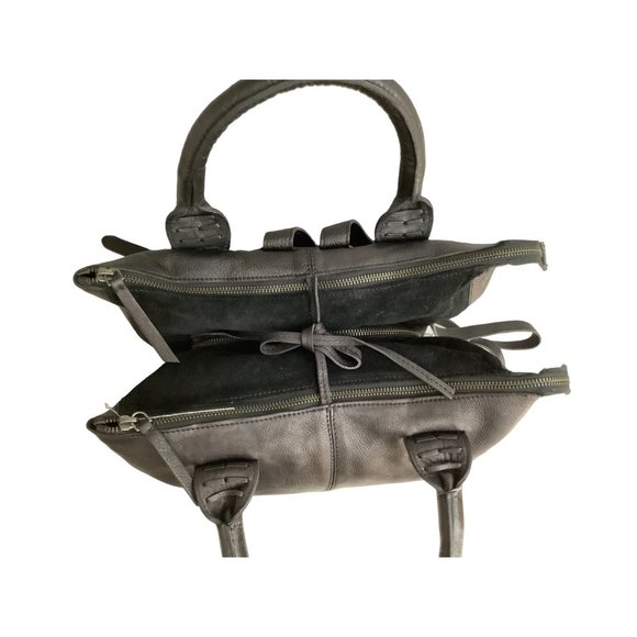 Free People Crossroad Convertible Backpack in Black Leather